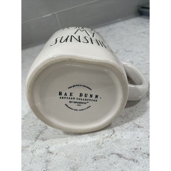 YOU ARE MY SUNSHINE White w/ Black Letters By Rae Dunn 19oz Mug Gift NEW - Picture 3 of 4